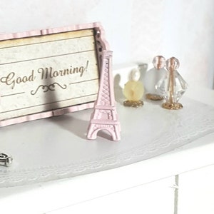 1:12 Scale, Dollhouse Accessories, Miniature Eiffel Tower, Dollhouse Miniatures, Doll house Miniatures, Metal Miniatures