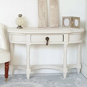 Dollhouse Miniature,Doll House Furniture,Antique Desk,Antique Desk,,Hall Console,Shabby Cottage Chic,1:12th Scale