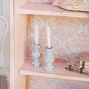 Dollhouse Furniture,Dollhouse Miniatures,Dollhouse Accessories,Shabby Chic Candle,Miniature Candles,Shabby Chic Miniatures