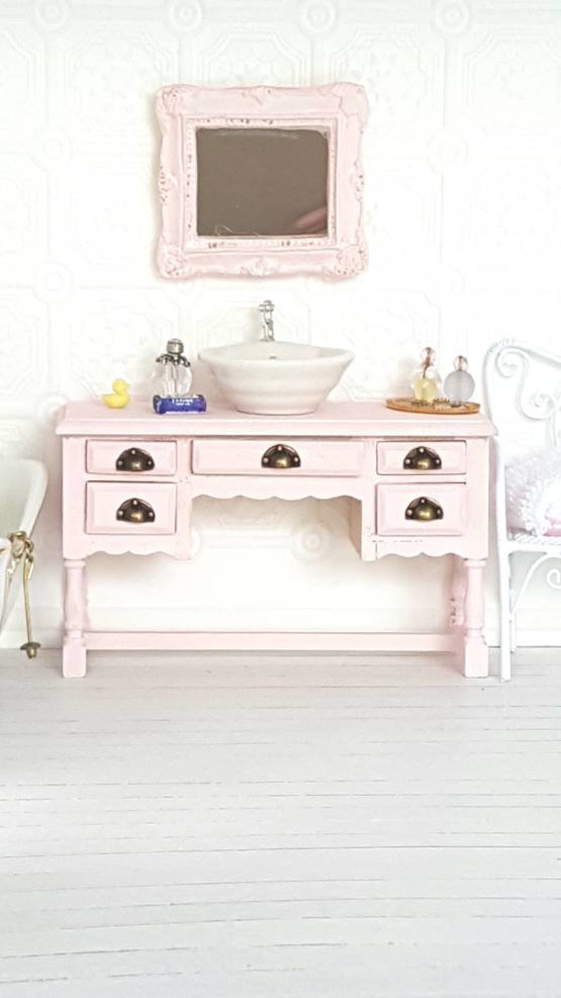 shabby chic miniature dollhouse furniture