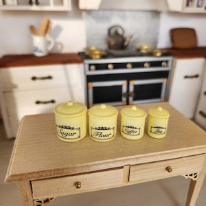 Dollhouse Accessories, Dollhouse Cannister, Miniature Tins, Dollhouse Kitchen Sets