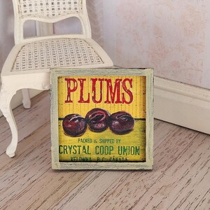 Dollhouse Sign, Miniature Signs, Dollhouse Accessories, Miniature Kitchen, Shabby Chic Miniatures