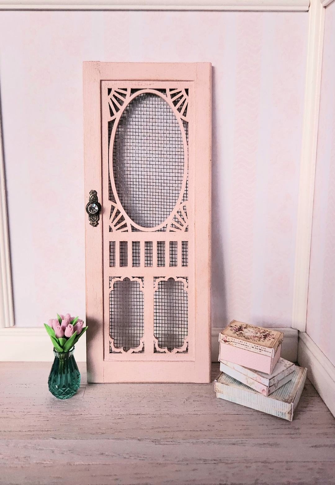 Dollhouse Screen Door, Dollhouse Door, Farmhouse Miniatures, Dollhouse ...