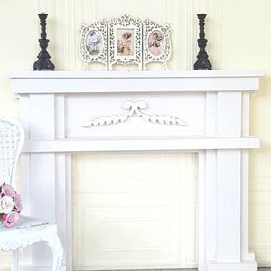 Dollhouse Miniature, Doll house Miniatures, White Ornate Fireplace Surround, 12th scale Furniture, Shabby French,French Shabby Chic