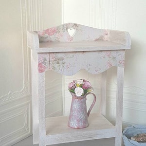 Dollhouse Furniture,Dollhouse Miniatures,Dollhouse Desk,Shabby Chic Table,Dollhouse Bathroom,1/12 Scale,French Miniatures