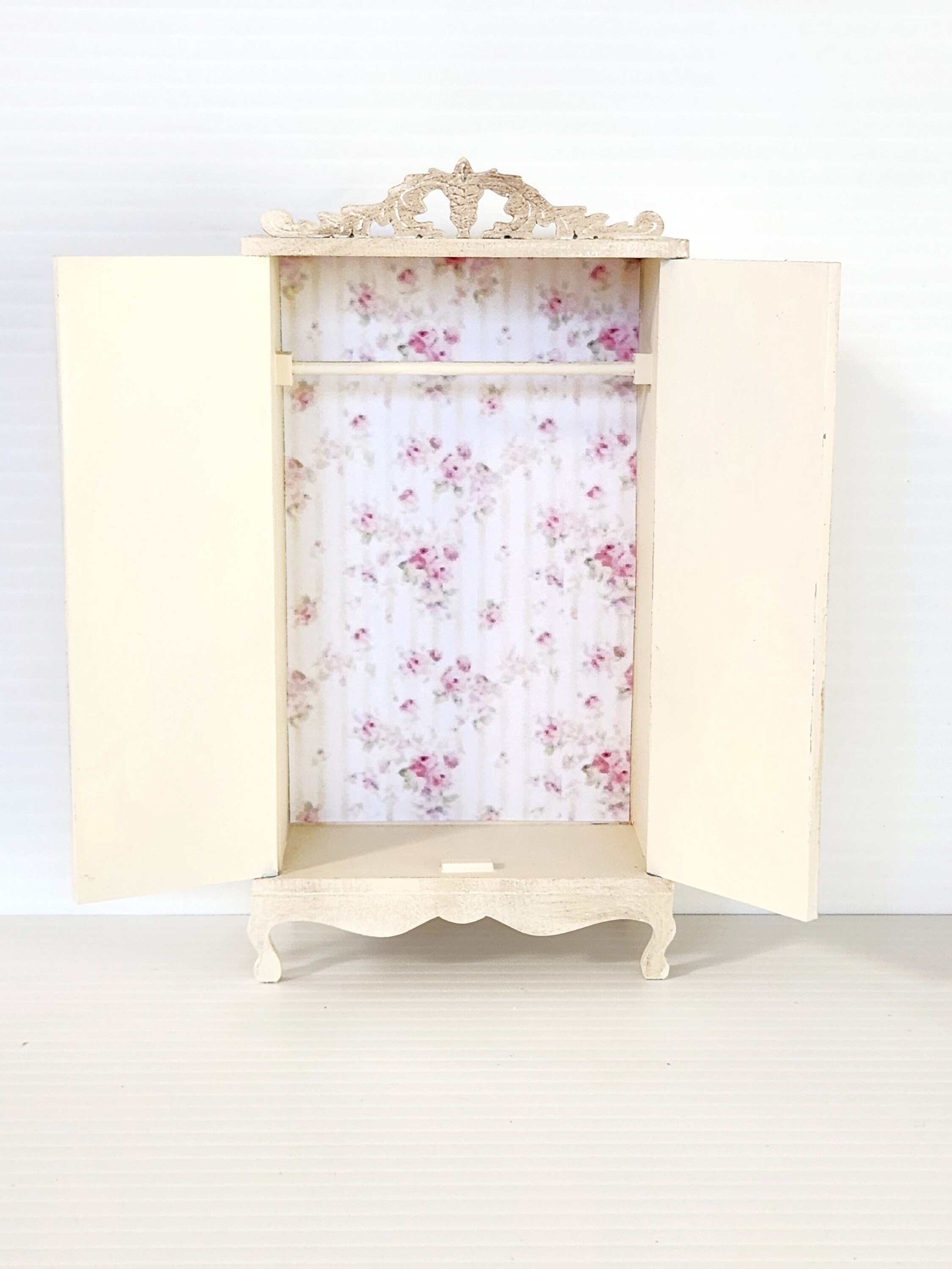 Armoire Bibliothèque Miniature 1:12 En Bois De Bouleau – Mobilier Pour Maison De Poupée Rétro, Non Toxique, Bricolage Déco Intérieur