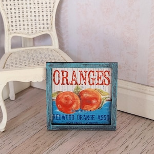 Dollhouse Sign, Miniature Signs, Dollhouse Accessories, Miniature Kitchen, Shabby Chic Miniatures