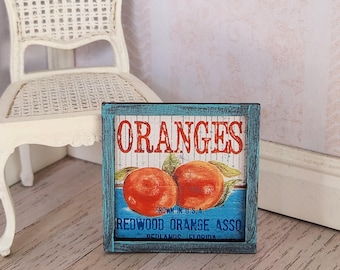 Dollhouse Sign, Miniature Signs, Dollhouse Accessories, Miniature Kitchen, Shabby Chic Miniatures