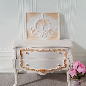 Dollhouse Miniatures,Dollhouse Furniture,Dollhouse Accessories,Miniature Wall Plaque,French Miniatures,12 Scale,Shabby Chic Miniatures