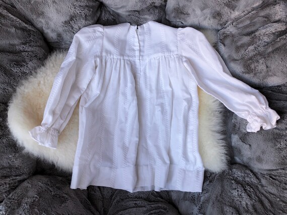 Simple Vintage White Long Sleeve Dress for Baby w… - image 8