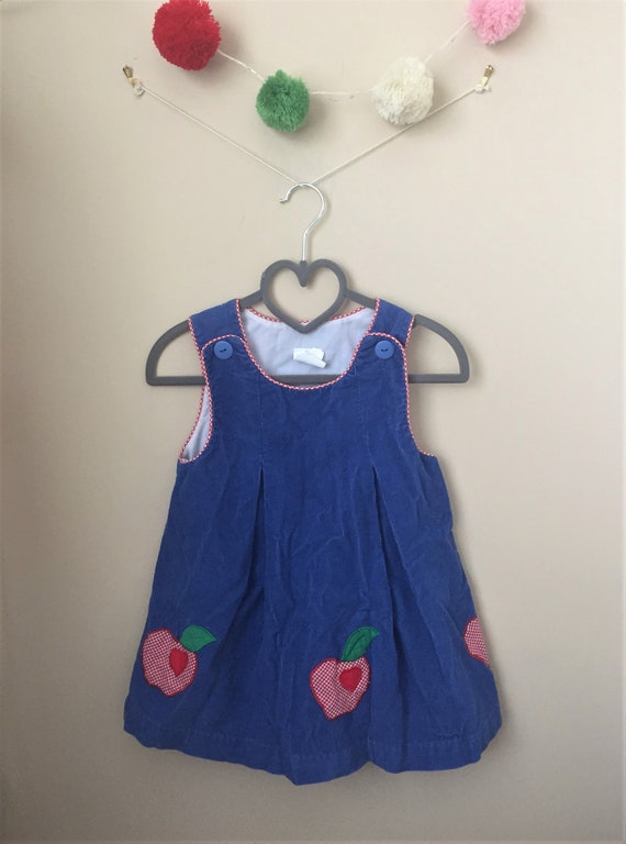 Adorable Vintage 1970s Apple Pinafore Dress for B… - image 3