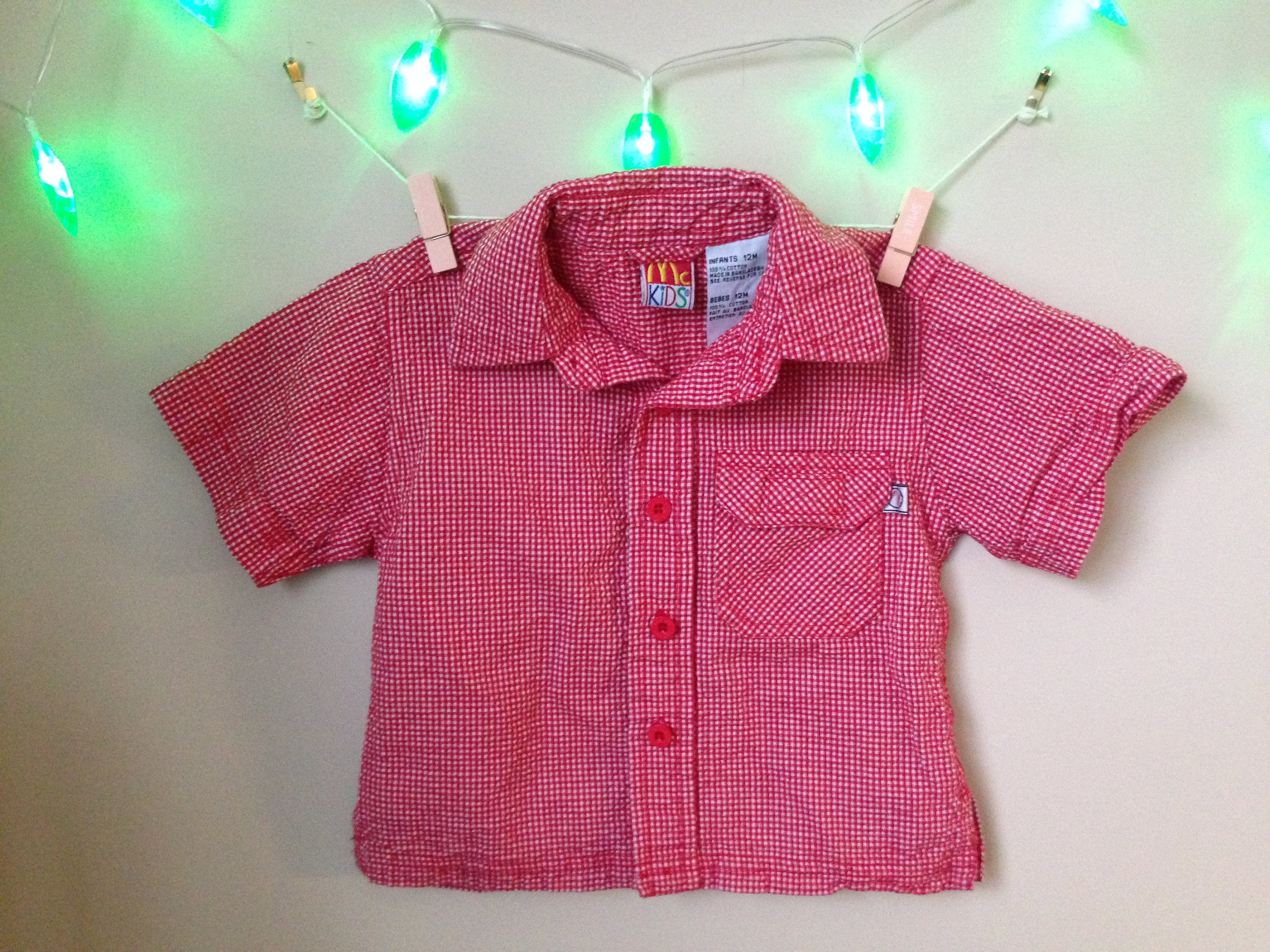 Vintage Mckids Brand Red and White Gingham Shirt - Vintage