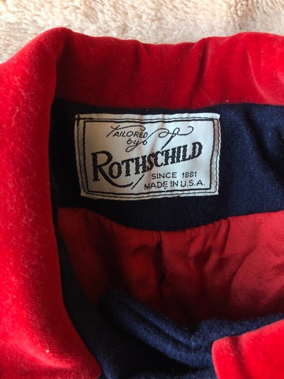 Vintage Rothschild Wool Winter Coat Jacket with A… - image 3