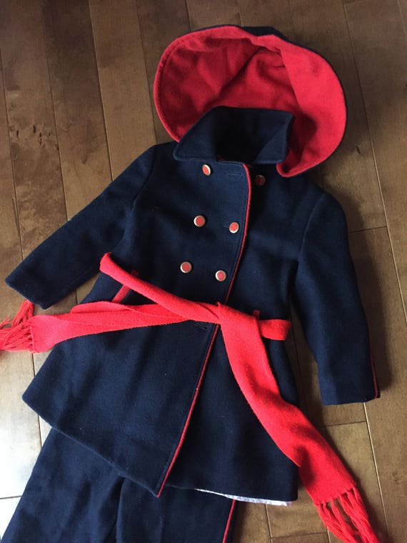 Vintage 1930s-1940s Snowsuit for Baby - 3 PIECE SE