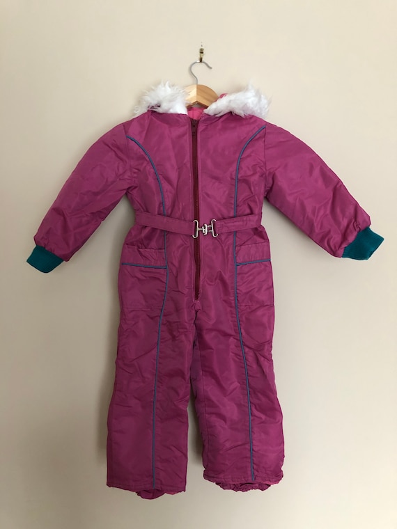 Vintage Retro 1980s One Piece Snowsuit For Baby With Zip Up Etsy