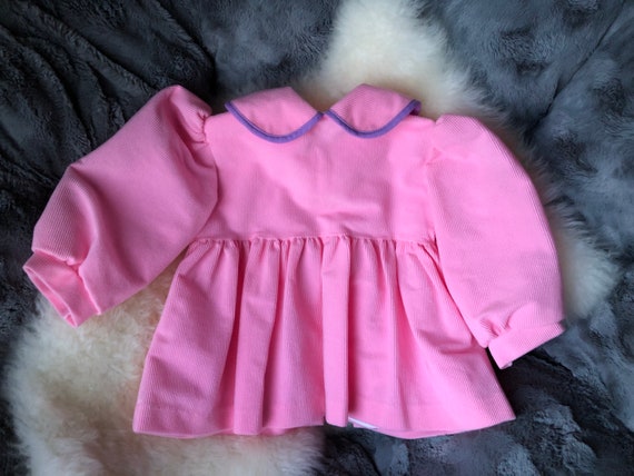 Vintage Pink Corduroy Style Jacket for Baby with … - image 8