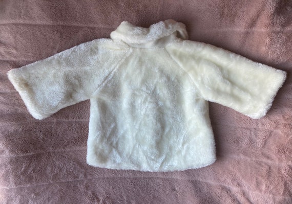 Vintage Faux Fur Cream Colored Coat for Baby with… - image 2