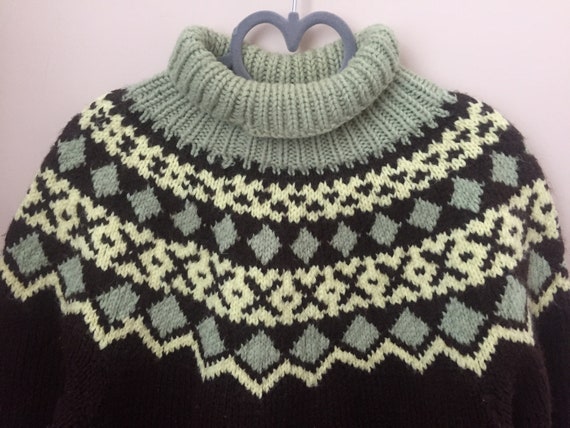 Vintage Hand Knit Lopi Style / Fair Isle Style Bab
