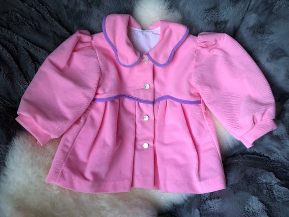 Vintage Pink Corduroy Style Jacket for Baby with … - image 2