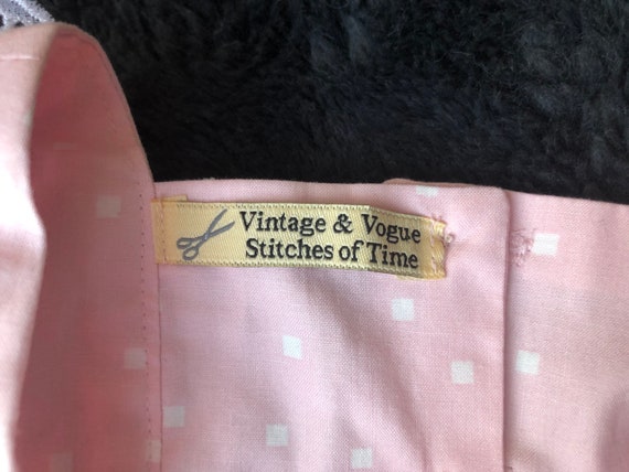 Vintage Apron Style Pink Smocked Dress for Baby -… - image 10