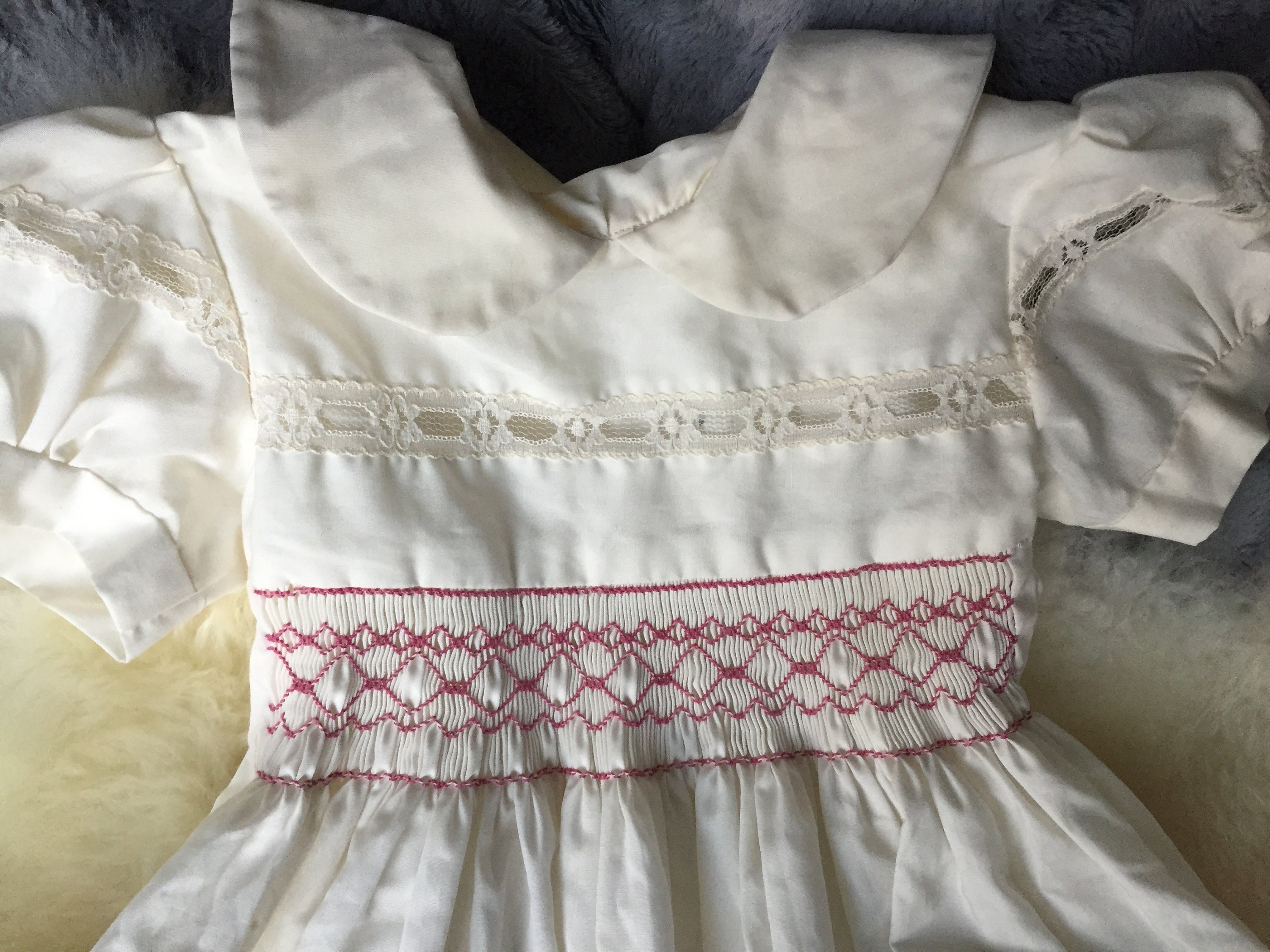 Smocked Lace Dress Etsy Canada