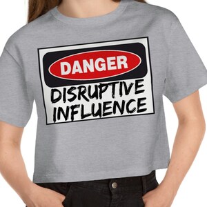 Disruptive Influence Funny Sexy Champion Women&#39;s Heritage Cropped T-Shirt Crop Top Shirt