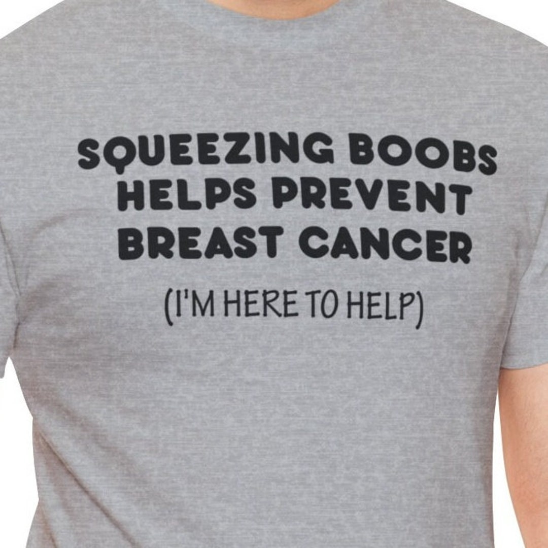 Squeezing Boobs Funny Mature Naughty Men Light Colors Unisex Heavy