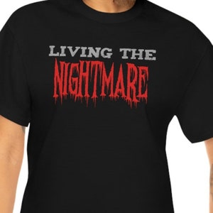 Living The Nightmare Funny Sarcastic Men Women Unisex Heavy Cotton Tee Shirt