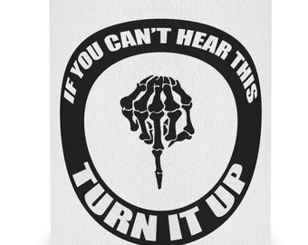 Turn It Up Funny Mature Middle Finger Can Cooler Koozie