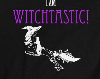 Witchtastic Purple Font Funny Naughty Sexy Halloween Women's Softstyle Tee Shirt
