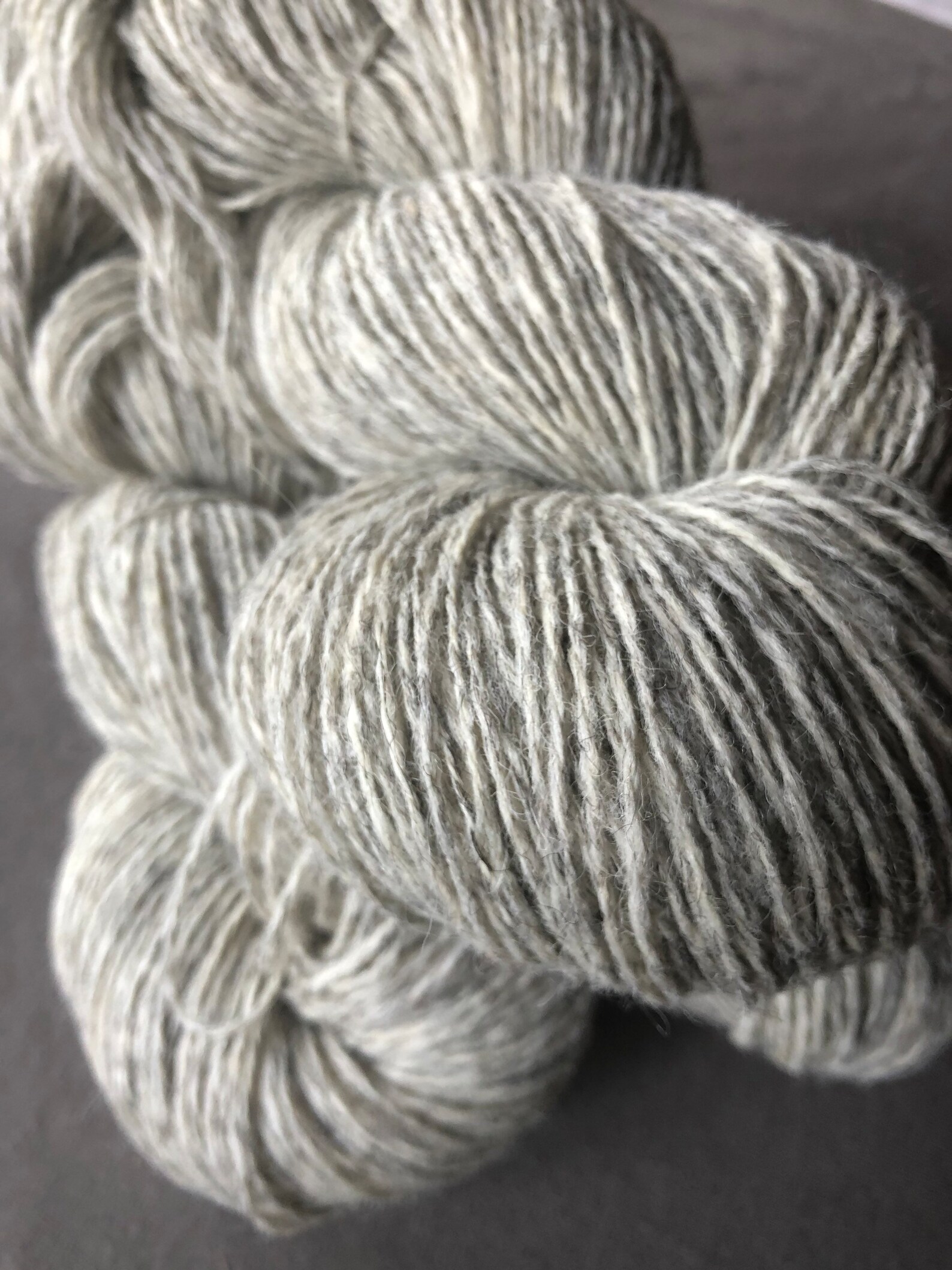 Gotland Sport Weight Yarn Light Grey Etsy