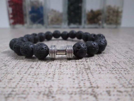 Fashion 2pcs/set Natural Stone Beaded Dumbbell Barbell Bracelet For | Jumia  Nigeria