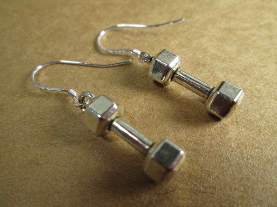 Dumbbell Barbell Earrings, Bodybuilder Gift, Bodybuilding Jewelry ...