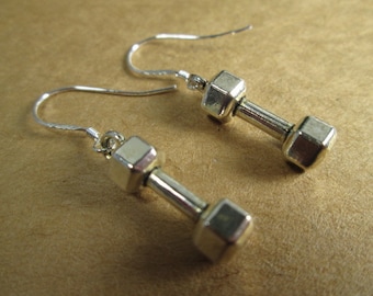 Pendientes con mancuernas, regalo para culturistas, joyas para culturismo, pendientes de fitness, motivación, entrenamiento, gimnasio, pendientes de crossfit Fit Strong