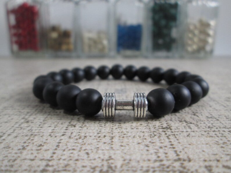 Athletic Gifts Fitness Bracelet Dumbbell Bracelets Sport Etsy