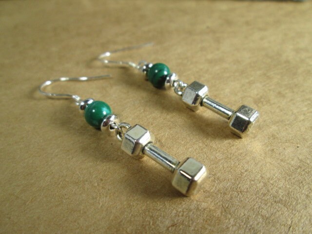 Dumbbell Barbell Earrings, Bodybuilder Gift, Bodybuilding Jewelry ...