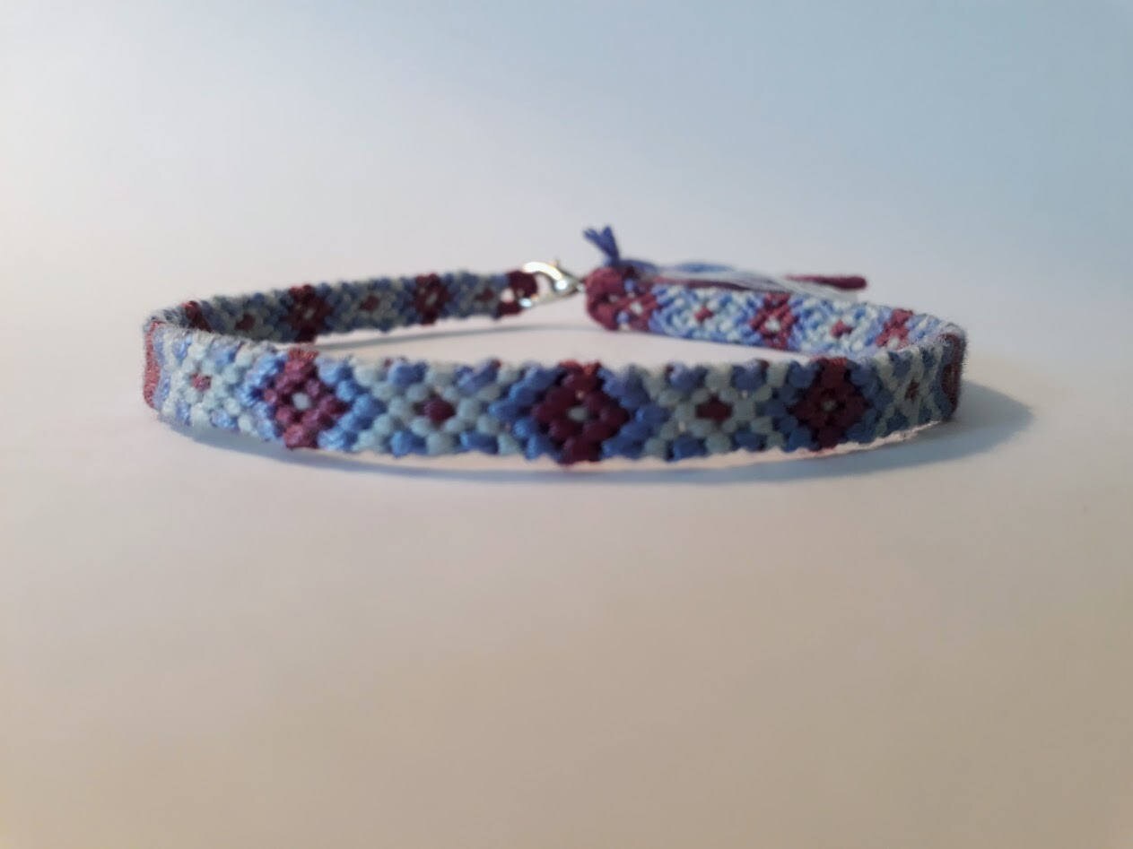 Bracelet brésilien 6 fils DMC modèle : l'eau violette du - Etsy 日本