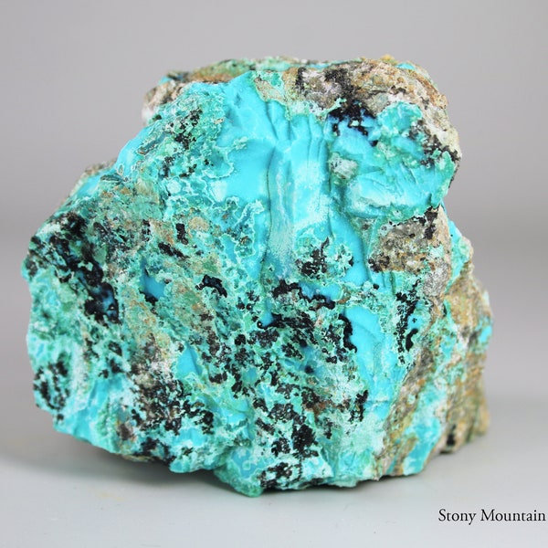 Chrysocolla Specimen, Raw Unpolished Natural Copper Mineral, Collector Display Stone