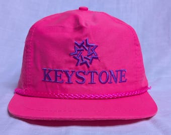 Keystone | Neon Pink Hat  | Vintage Ski Hat | 1 of 1 | ~1987