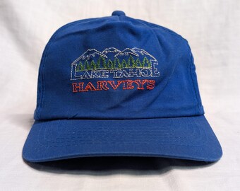 Harvey's Casino - Lake Tahoe | 1 of 1 | Single Stitch Embroidery on Blue Hat