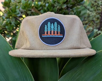 Sequoia Trees Corduroy Hat | Vintage Outdoorsy Patch