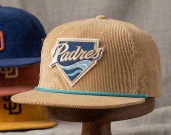 Upcycled San Diego Padres | Sand/ Teal Rope Hat | Corduroy | Limited Release