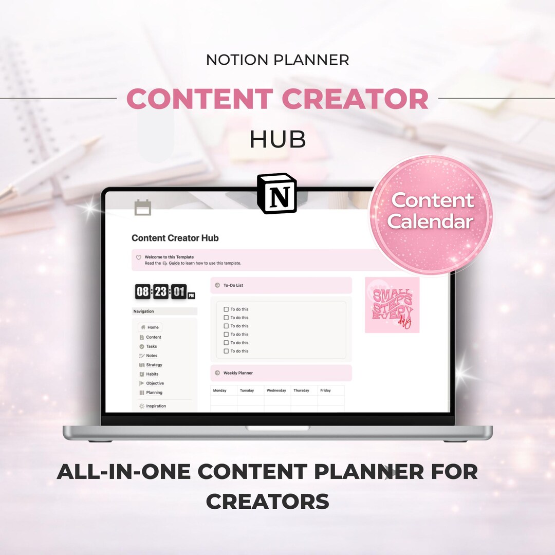 Content Planner Hub – Notion Template for Content Creators - Etsy