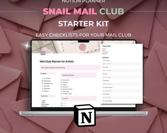 Snail Mail Club Starter Kit – Basic Notion Template to Plan Mail Club