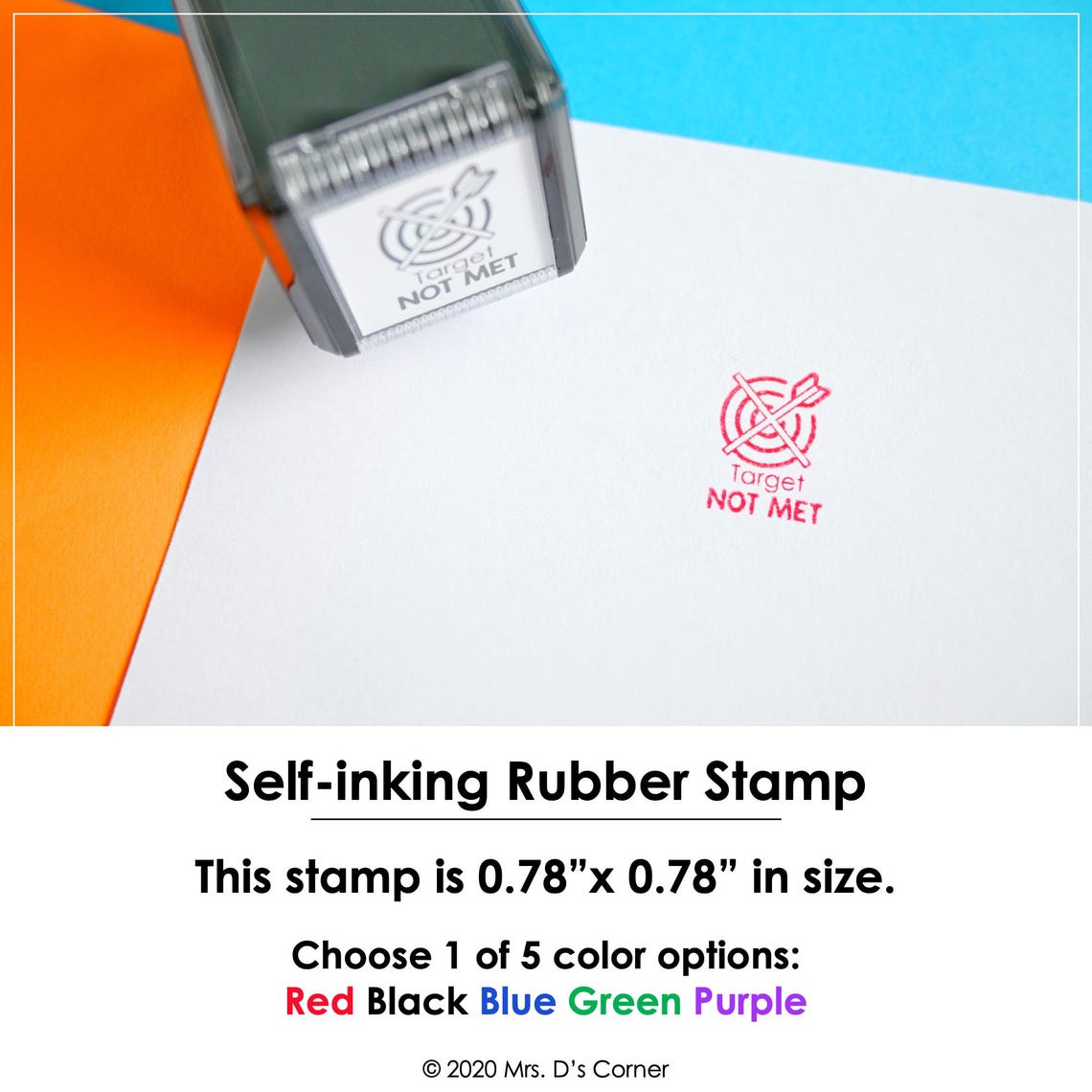 Target Not Met Self-inking Rubber Stamp | Mrs. D's Rubber Stamp ...