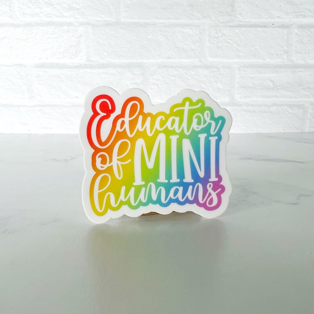 Mini Prof Sticker Educator of Mini Humans Sticker | Teacher Sticker | Waterproof Vinyl ...