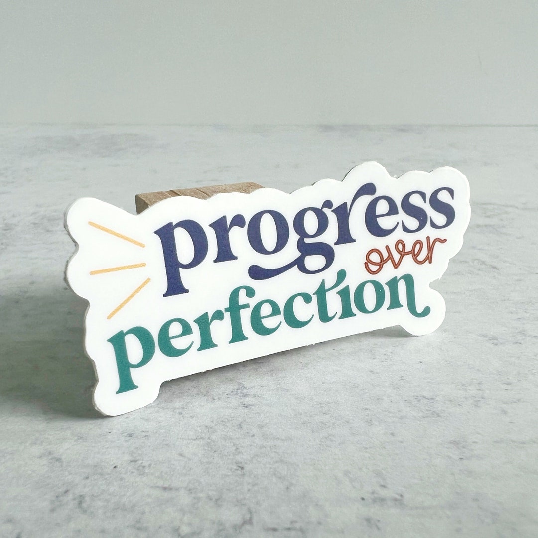 Progress Over Perfection Sticker Teacher Sticker Waterproof Vinyl ...