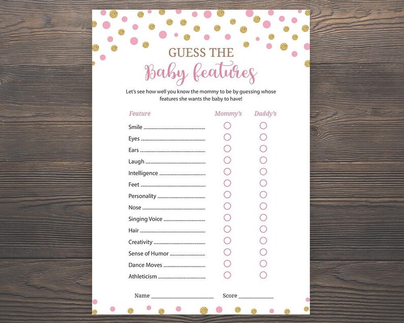 Pink Gold Baby Shower Games Who Knows Mommy Best Guess The Etsy Pink Gold Baby Shower Games Who Knows Mommy Best Guess The Etsy