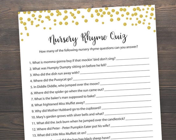 Nursery Rhyme Quiz Baby Shower Games Printable Baby Shower Etsy Nursery Rhyme Quiz Baby Shower Games Printable Baby Shower Etsy