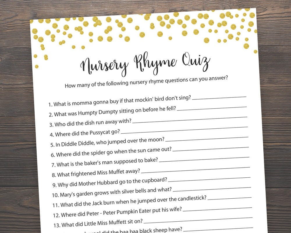 Nursery Rhyme Quiz Baby Shower Game With Answers Ubicaciondepersonas cdmx gob mx